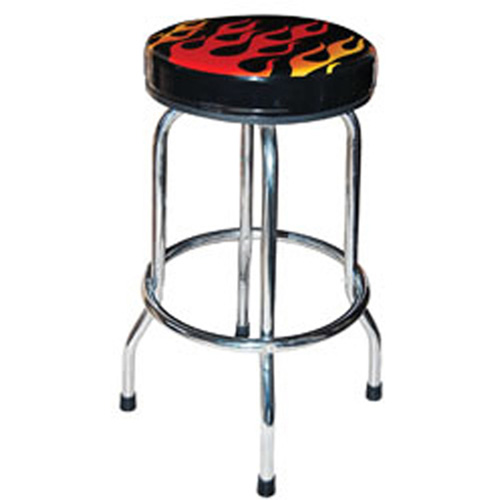 ATD 81056 Shop Stool With Flame Design