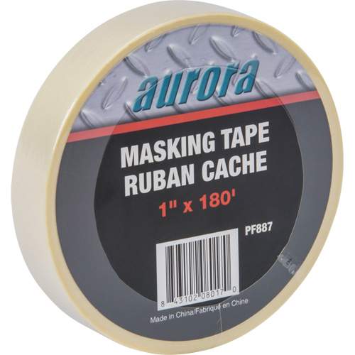 Aurora Tools PF887 General Purpose Masking Tape, 24 mm (1") W x 55 m (180') L, Beige