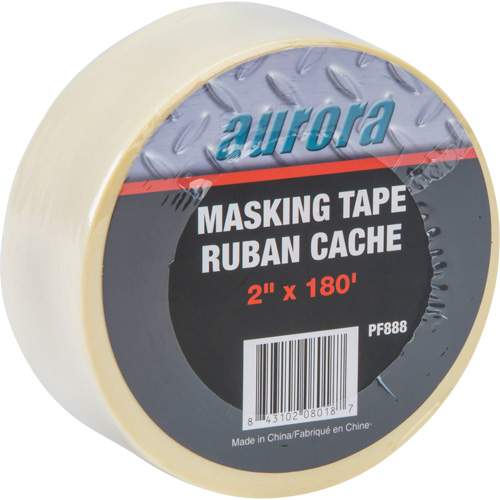 Aurora Tools PF888 General Purpose Masking Tape, 48 mm (2") W x 55 m (180') L, Beige