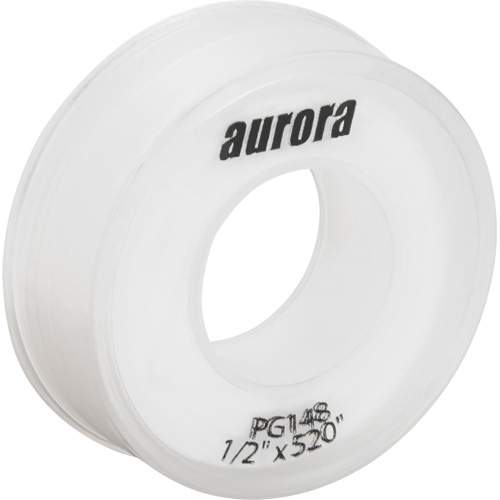 Aurora Tools PG148 Teflon&reg; Sealing Tape, 520" L x 1/2" W, White