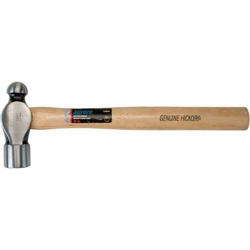 Aurora Tools TJZ042 Ball Pein Hammer, 32 oz. Head Weight, Plain Face, Wood Handle