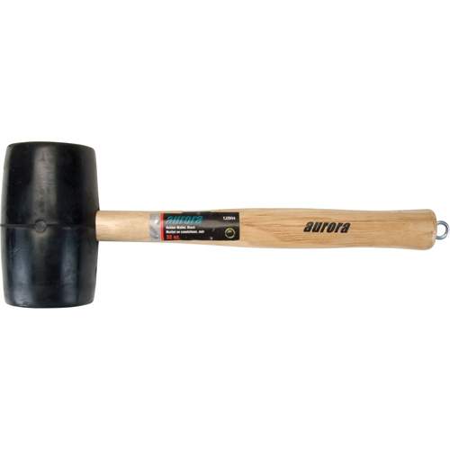 Aurora Tools TJZ044 Rubber Mallet, 32 oz., Wood Handle