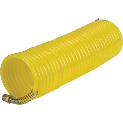 Aurora Tools TLZ150 Nylon Coil Air Hose With Fittings, Air, 1/4" ID x 25' L, Nylon, 200 PSI at 23°C