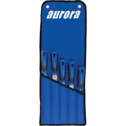 Aurora Tools UAU777 File Set with Handles, 5 Pcs