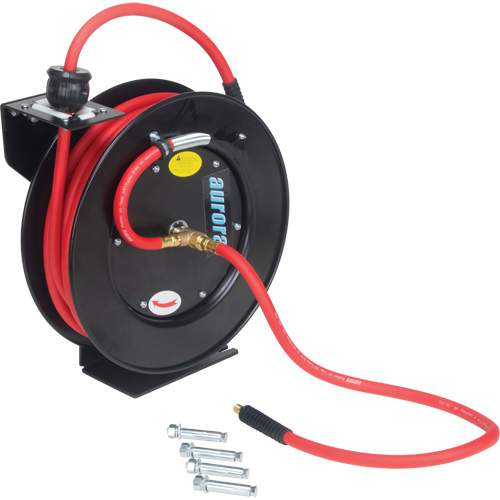 Aurora Tools UAV181 Hose Reel, Air/Water, 3/8" x 50', Single Hose, 300 psi