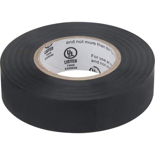 Aurora Tools XE890 Electrical Tape, 19 mm (3/4") x 18 M (60'), Black, 7 mils