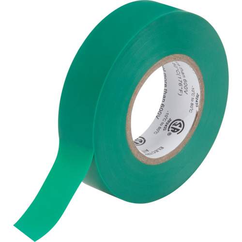Aurora Tools XH384 Electrical Tape, 19 mm (3/4") x 18 M (60'), Green, 7 mils