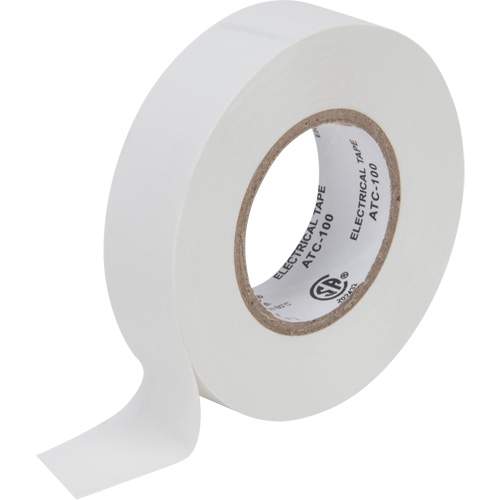 Aurora Tools XH386 Electrical Tape, 19 mm (3/4") x 18 M (60'), White, 7 mils
