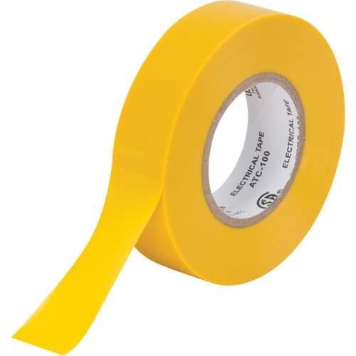 Aurora Tools XH387 Electrical Tape, 19 mm (3/4") x 18 M (60'), Yellow, 7 mils