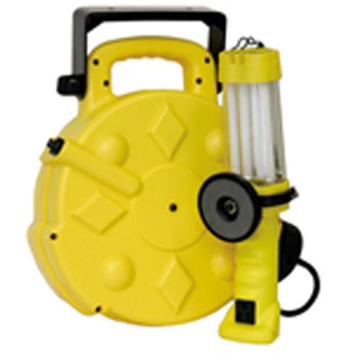 Bayco SL-8918 Fluorescent Light W/Tool Tap On 50Ft Professional Reel, 18 Watt