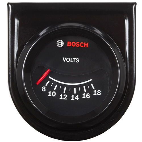 Sunpro CP7985 Gauge, Voltmeter, Electric, Black Customline