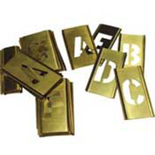 CH Hanson 10323 1 Inch Brass 33 Pc Letter Stencil Set