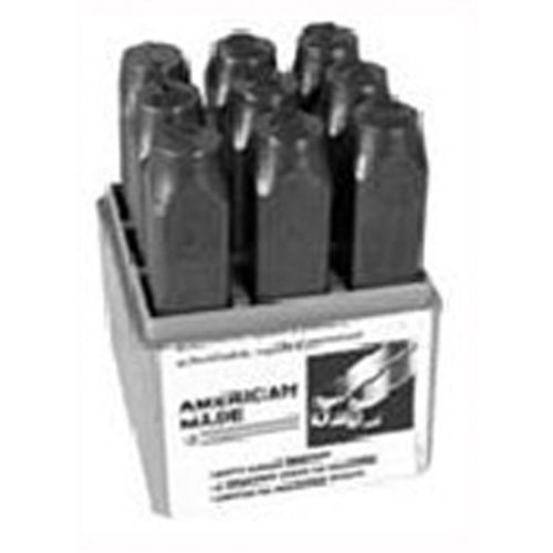 CH Hanson 25601 3/16 Inch Premier Reversed Steel Number Stamp Set