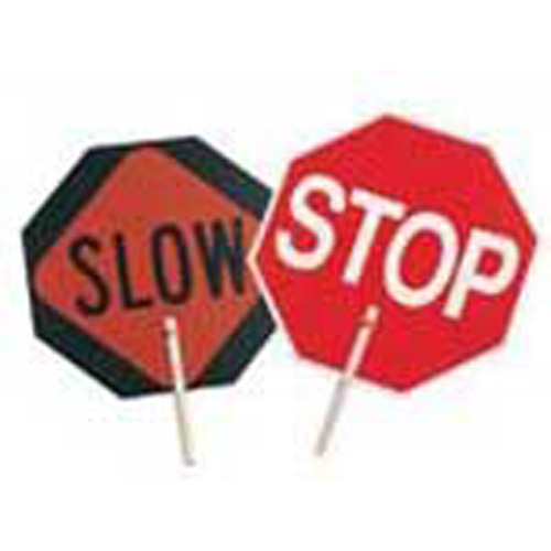 CH Hanson 55400 Stop/Slow Sign - 60 Inch Plastic Pole