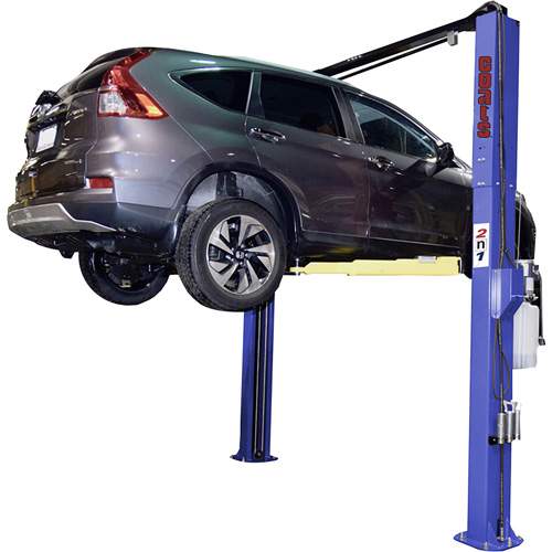 Coats 4TP21NSB1 10,000lb Blue 2-Post, 102" Drive-Thru, 220V, 75"H