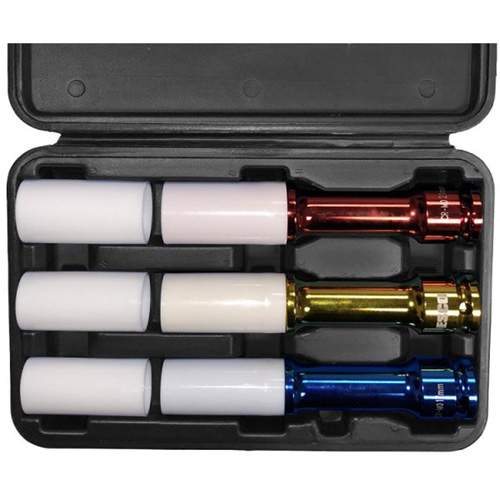 ESCO 40307 Impact Socket Set (3-Piece), Extra Long Thin Wall Deep Wheel Lug, 1/2 in. Drive