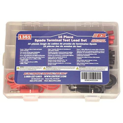 Electronic Specialties 1351 16 Pc. Spade Terminal Test Lead Set