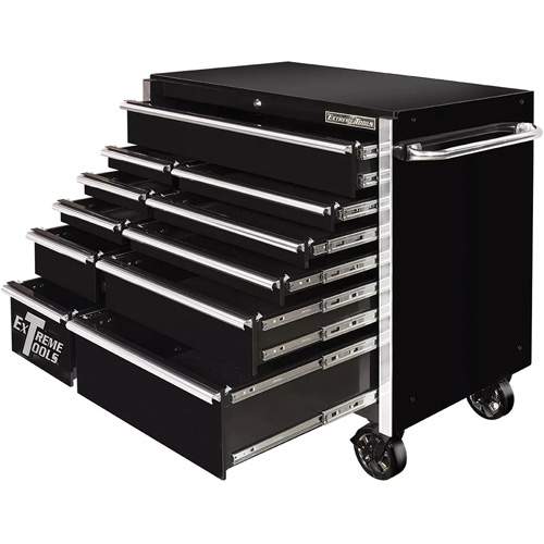 Extreme Tools RX412511RCBK RX Series 41? 11-Drawer Roller Cabinet