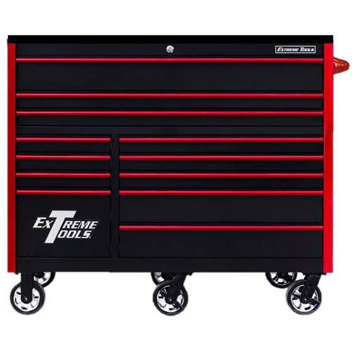 Extreme Tools RX552512RCBKRD-X 55 Inch RX Series Roller Cabinet, Black/Red