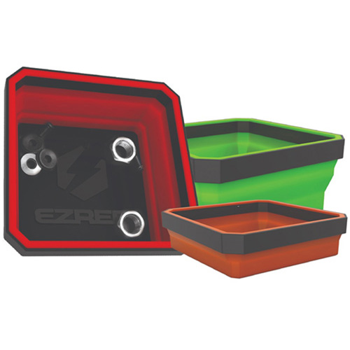 EZRED EZTRAY-CLR Expandable Parts Tray With Magnetic Bottom, Tri-Color