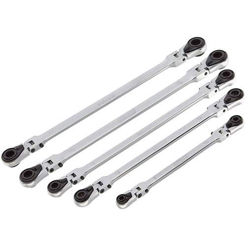 EZRED WR5ML 5 Piece Locking Flex Head Ratcheting Wrench Set