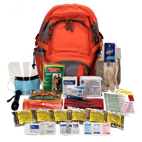 FIRST AID ONLY 90001 Emergency Preparedness 3-Day Backpack, 72 Pieces, Heavy Woven Bag
