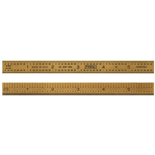 Fowler 52-309-006-0 6 Inch Gold Flex Rule 5R