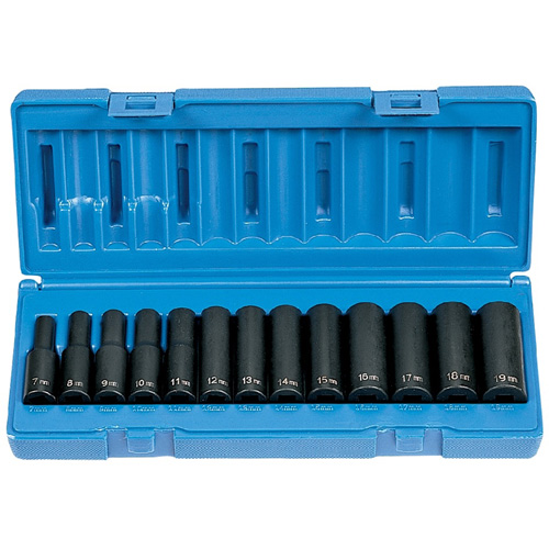 Grey Pneumatic 1203MD 12-Point Metric Socket Set