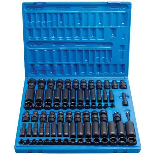 Grey Pneumatic 1281 Impact Socket Master Set, 81 Pieces, For 38" Drive
