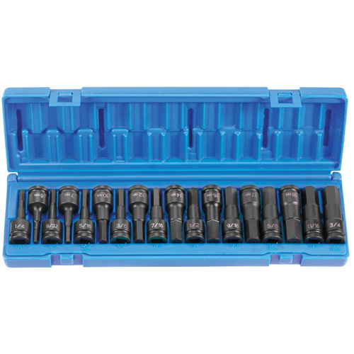 Grey Pneumatic 1598HC Hex Driver Set, 1/2