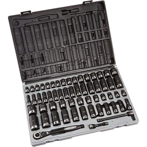 Grey Pneumatic 81259CRD Duo-Socket Set, 59 Pieces, 3/8" Drive, 12 Point