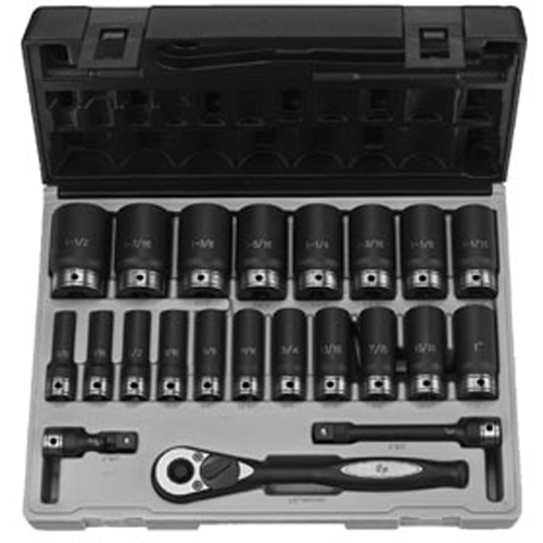 Grey Pneumatic 82222D 1/2 Dr 12 Point Deep Length Fract Duo Socket Set