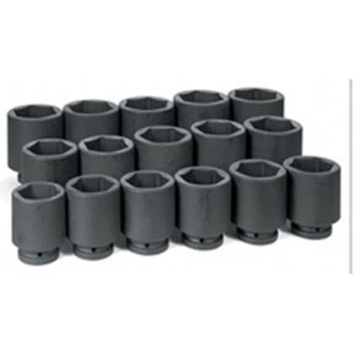 Grey Pneumatic 9016D Impact Socket Set, 1 Inch Drive, 16 Pc, Fractional