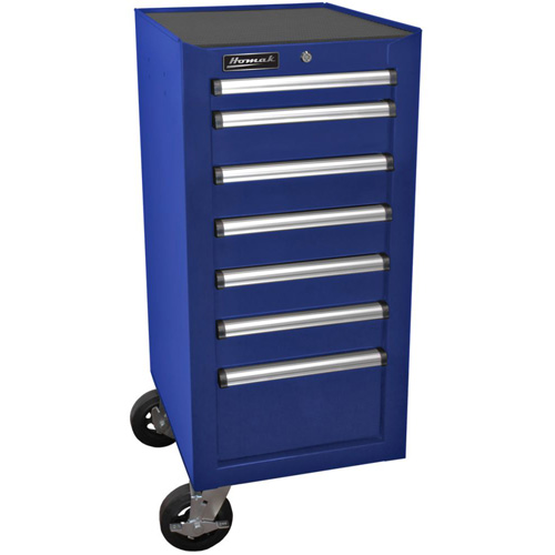 Homak BL08018070 18 Inch H2Pro Series 7 Drawer Side Cabinet, Blue