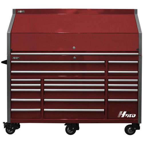 Homak HX04072173 HXL 72 Inch Roller Cabinet With Ss Top, Red