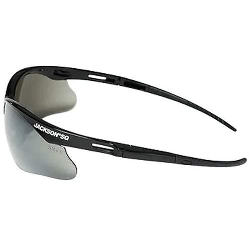 JACKSON SAFETY 50006 Safety Glasses with Black Frame and Smoke Lens