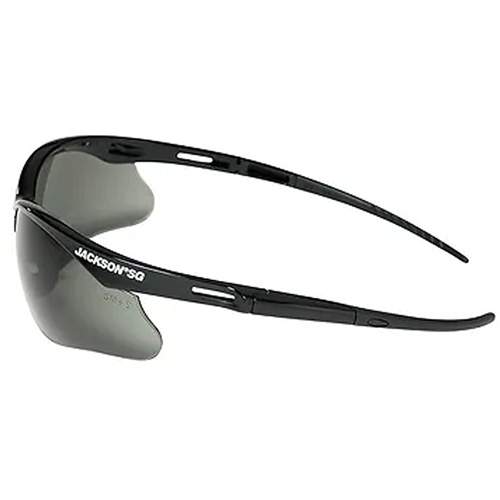 JACKSON SAFETY 50007 Safety Glasses with Black Frame and Smoke Anti-Fog Lens