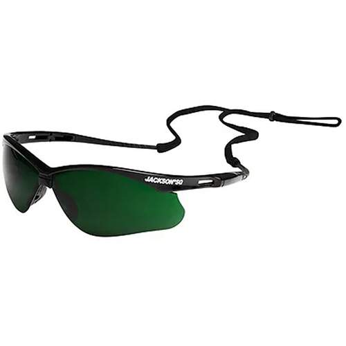 JACKSON SAFETY 50010 Safety Glasses with Black Frame and IR 5.0 Lens