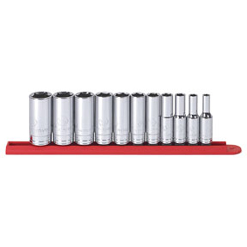 GearWrench 80555 Socket Set, 3/8 Drive, 11 Pc, Fractional, Deep