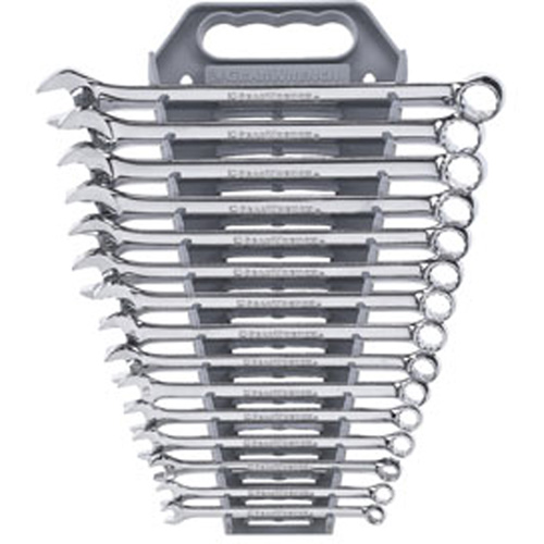 GearWrench 81902 15 Pc 12 Pt Metric Combinationi Long Pattern Wrench