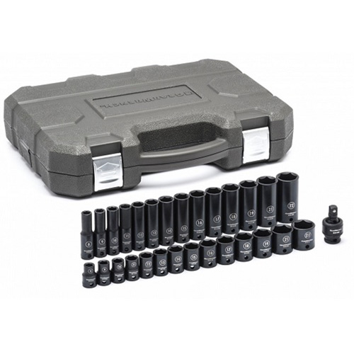 GearWrench 84925N 29 Pc 3/8 Drive Metric Standard/Deep Impact Socket Set