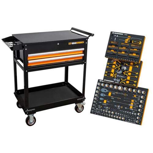 GearWrench MEGAMOD194 MEGAMOD Mechanics Tool Set in Modular Foam Trays with Storage Unit