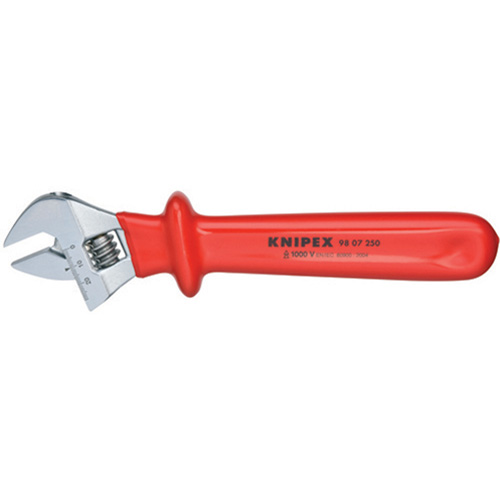 Knipex 9807250 10 1/4 Inch 1000 Volt Insulated Adjustable Wrench