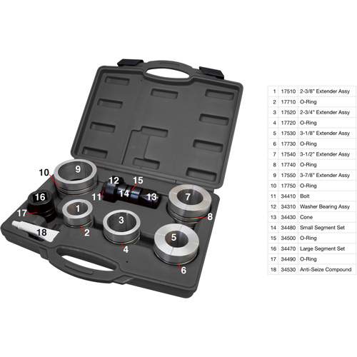 Lisle 17350 Exhaust Piper Stretcher Kit, For Pipes 1-5/8" - 4-1/4", Molded Case