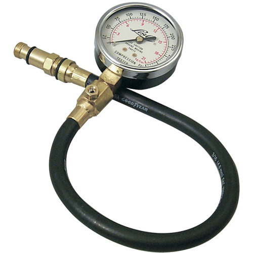 Lisle 20250 Gas Compression Tester, 0 - 300 PSI, Fits 14 mm &amp; 18 mm Threads