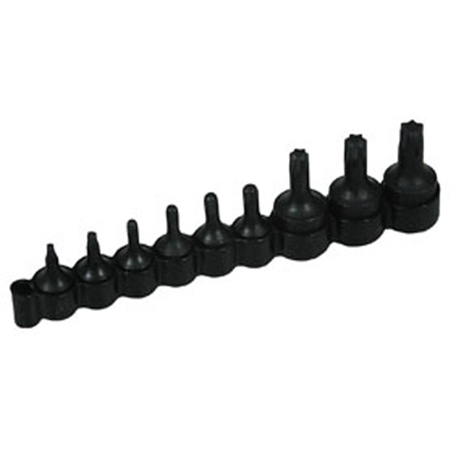 Lisle 26550 1/4 3/8 Dr 9 Pc Torx Bit Set