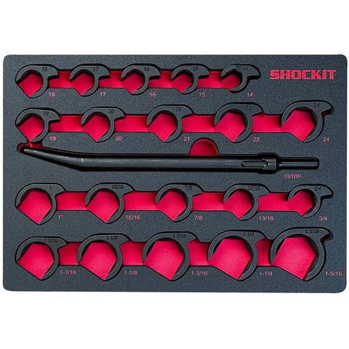 Lock Technologies LT1915FM 20-Piece SHOCKIT SAE &amp; Metric Open End Crows Foot Set