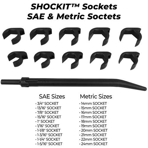 Lock Technologies LT1915FM 20-Piece SHOCKIT SAE &amp; Metric Open End Crows Foot Set