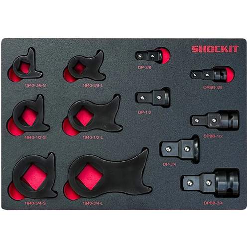 Lock Technologies LT1940-MASTERF 5-Piece SHOCKIT Kentucky Kicker 3/8", 1/2" &amp; 3/4” Driver Master Kit