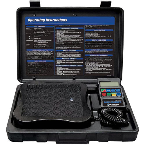 Mastercool 98210-A Accu-Charge II Electronic Refrigerant Scale, with Bluetooth&reg;, LCD Screen, 243 lbs. Capacity